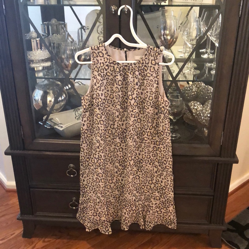Loft Pink Leopard Dress